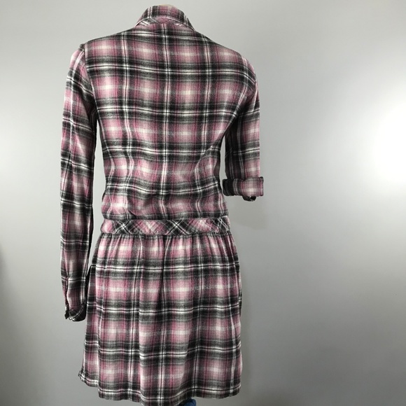 Miley Cyrus button tie tunic top long short sleeve soft flannel feel - Picture 4 of 8
